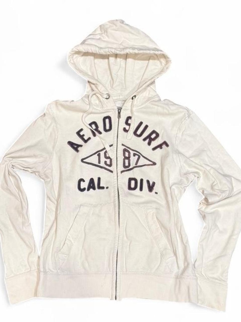 Y2K Aeropostale Logo Surfwear Grunge Zip Up Hoodie